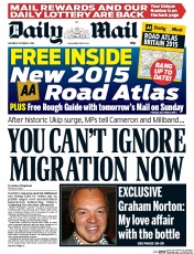 Daily Mail () Newspaper Front Page for 11 October 2014