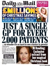 Daily Mail () Newspaper Front Page for 11 October 2021