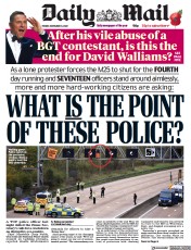 Daily Mail () Newspaper Front Page for 11 November 2022
