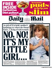 Daily Mail () Newspaper Front Page for 11 January 2017