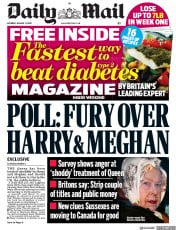 Daily Mail () Newspaper Front Page for 11 January 2020