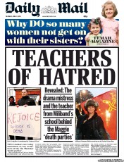 Daily Mail () Newspaper Front Page for 11 April 2013