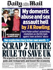 Daily Mail () Newspaper Front Page for 11 June 2020