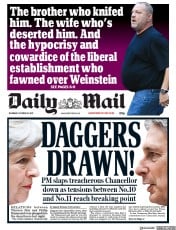 Daily Mail () Newspaper Front Page for 12 October 2017