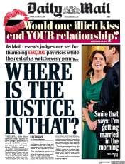 Daily Mail () Newspaper Front Page for 12 October 2018