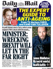 Daily Mail () Newspaper Front Page for 12 January 2019