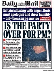 Daily Mail () Newspaper Front Page for 12 January 2022