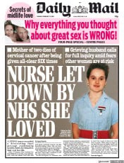 Daily Mail () Newspaper Front Page for 12 February 2019