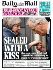 Daily Mail () Newspaper Front Page for 12 March 2019