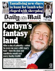 Daily Mail () Newspaper Front Page for 12 May 2017