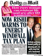 Daily Mail () Newspaper Front Page for 12 May 2022