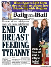 Daily Mail () Newspaper Front Page for 12 June 2018