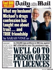 Daily Mail () Newspaper Front Page for 12 June 2019