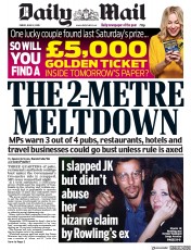 Daily Mail () Newspaper Front Page for 12 June 2020