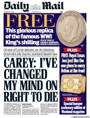Daily Mail () Newspaper Front Page for 12 July 2014
