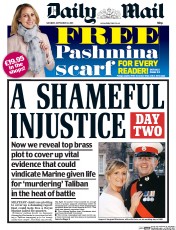 Daily Mail () Newspaper Front Page for 12 September 2015
