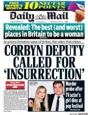 Daily Mail () Newspaper Front Page for 12 September 2017
