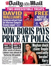 Daily Mail () Newspaper Front Page for 13 November 2021