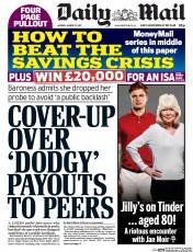 Daily Mail () Newspaper Front Page for 13 March 2017