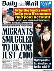 Daily Mail () Newspaper Front Page for 13 April 2016