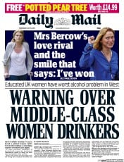 Daily Mail () Newspaper Front Page for 13 May 2015
