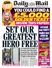 Daily Mail () Newspaper Front Page for 13 June 2020