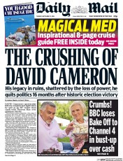 Daily Mail () Newspaper Front Page for 13 September 2016
