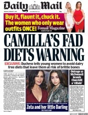 Daily Mail () Newspaper Front Page for 14 February 2019