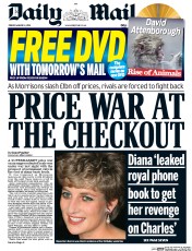 Daily Mail () Newspaper Front Page for 14 March 2014