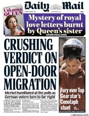 Daily Mail () Newspaper Front Page for 14 March 2016