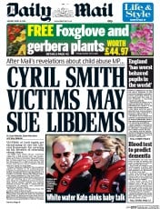 Daily Mail () Newspaper Front Page for 14 April 2014