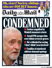 Daily Mail () Newspaper Front Page for 14 August 2018