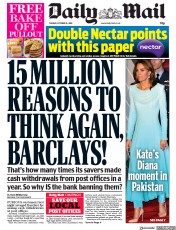 Daily Mail () Newspaper Front Page for 15 October 2019