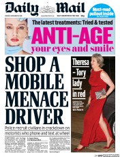 Daily Mail () Newspaper Front Page for 15 November 2016