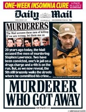 Daily Mail () Newspaper Front Page for 15 February 2017