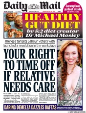 Daily Mail () Newspaper Front Page for 15 May 2017
