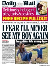 Daily Mail () Newspaper Front Page for 15 June 2015