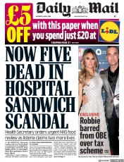 Daily Mail () Newspaper Front Page for 15 June 2019