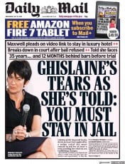 Daily Mail () Newspaper Front Page for 15 July 2020