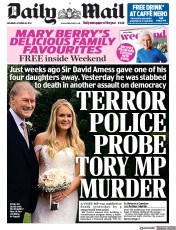 Daily Mail () Newspaper Front Page for 16 October 2021