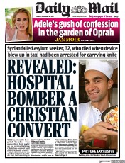 Daily Mail () Newspaper Front Page for 16 November 2021