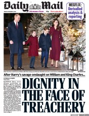 Daily Mail () Newspaper Front Page for 16 December 2022