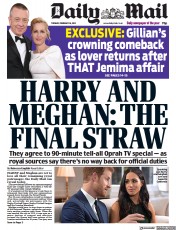 Daily Mail () Newspaper Front Page for 16 February 2021