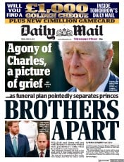 Daily Mail () Newspaper Front Page for 16 April 2021