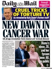 Daily Mail () Newspaper Front Page for 16 May 2019