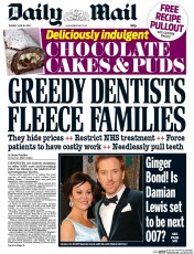 Daily Mail () Newspaper Front Page for 16 June 2015