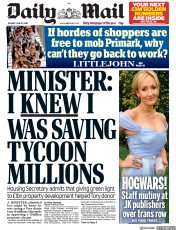 Daily Mail () Newspaper Front Page for 16 June 2020