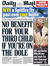 Daily Mail () Newspaper Front Page for 16 July 2013