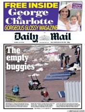 Daily Mail () Newspaper Front Page for 16 July 2016