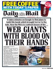 Daily Mail () Newspaper Front Page for 16 September 2017